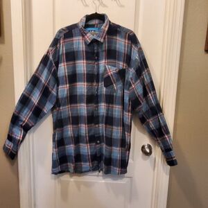 BTC Flannel Office Button Down shirt 2XLT